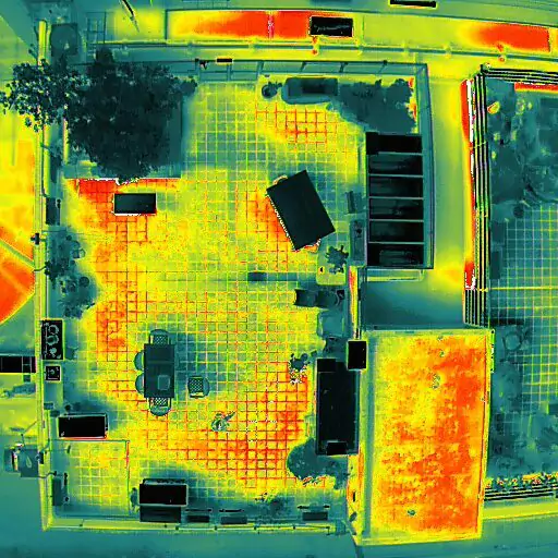 Drone Infrared Roof Photo